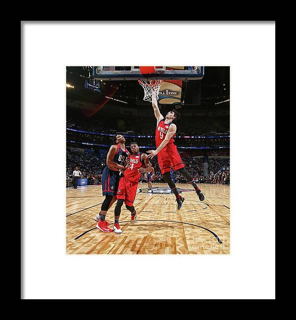 Dario Saric Framed Print featuring the photograph Bbva Compass Rising Stars Challenge 2017 by Nathaniel S. Butler