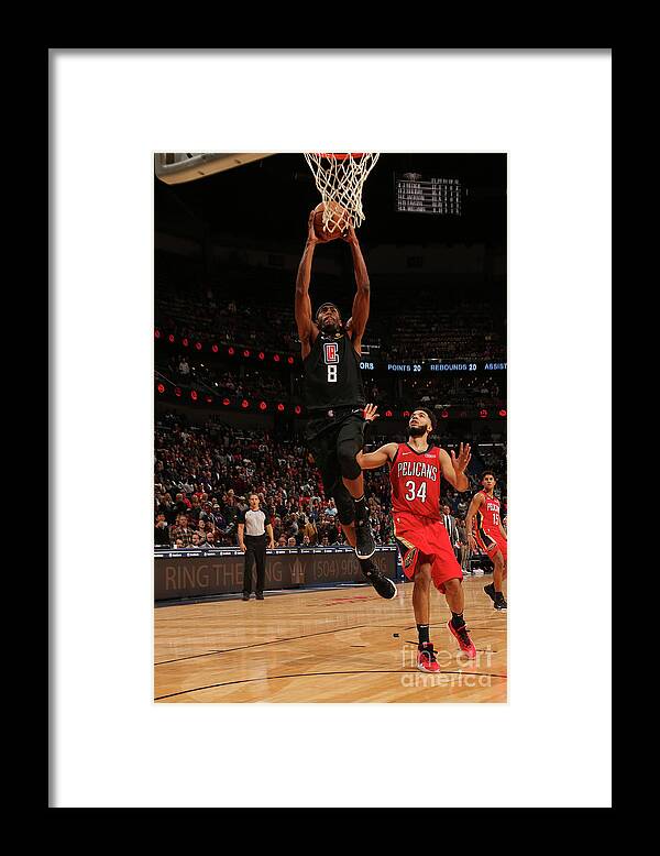Maurice Harkless Framed Print featuring the photograph La Clippers V New Orleans Pelicans #8 by Layne Murdoch Jr.