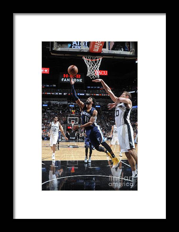 Mike Conley Framed Print featuring the photograph Memphis Grizzlies V San Antonio Spurs - by Mark Sobhani