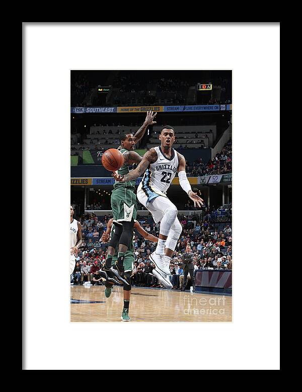 Xavier Rathan-mayes Framed Print featuring the photograph Milwaukee Bucks V Memphis Grizzlies by Joe Murphy