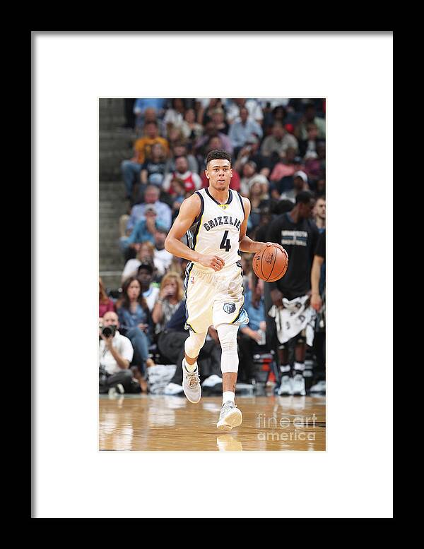 Nba Pro Basketball Framed Print featuring the photograph Minnesota Timberwolves V Memphis by Joe Murphy
