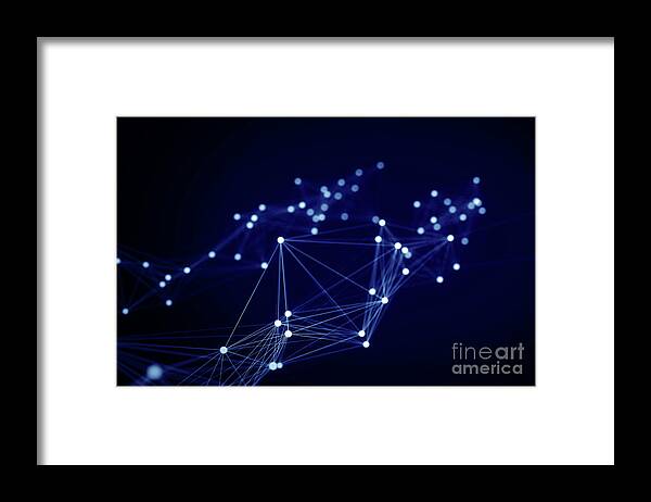 Network Framed Print featuring the photograph Network #8 by Jesper Klausen/science Photo Library