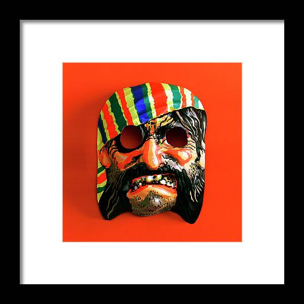 Afraid Framed Print featuring the drawing Pirate Mask #8 by CSA Images