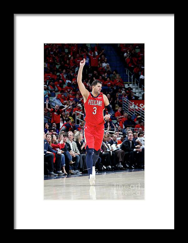 Nikola Mirotic Framed Print featuring the photograph Sacramento Kings V New Orleans Pelicans by Layne Murdoch Jr.