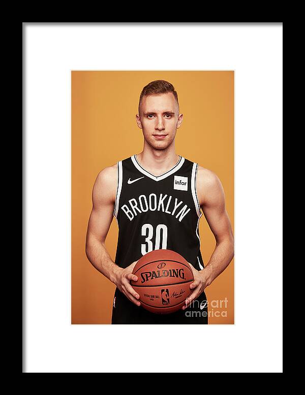 Dzanan Musa Framed Print featuring the photograph 2018 Nba Rookie Photo Shoot #85 by Jennifer Pottheiser