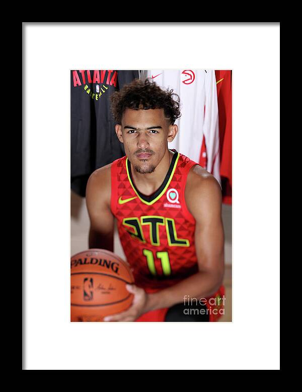 Trae Young Framed Print featuring the photograph 2018 Nba Rookie Photo Shoot #9 by Nathaniel S. Butler