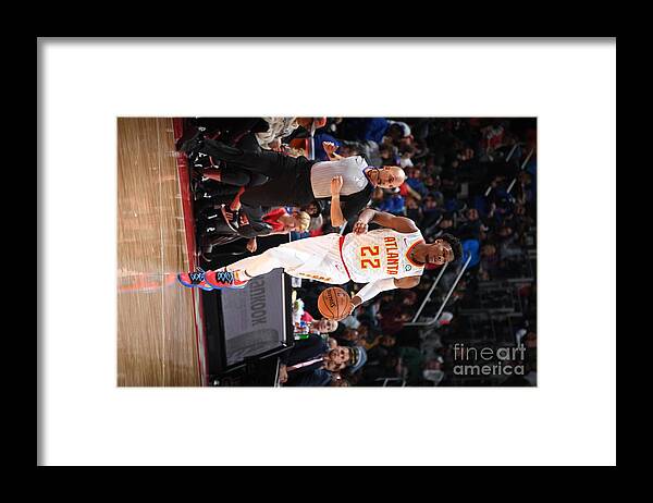 Nba Pro Basketball Framed Print featuring the photograph Atlanta Hawks V Detroit Pistons by Chris Schwegler