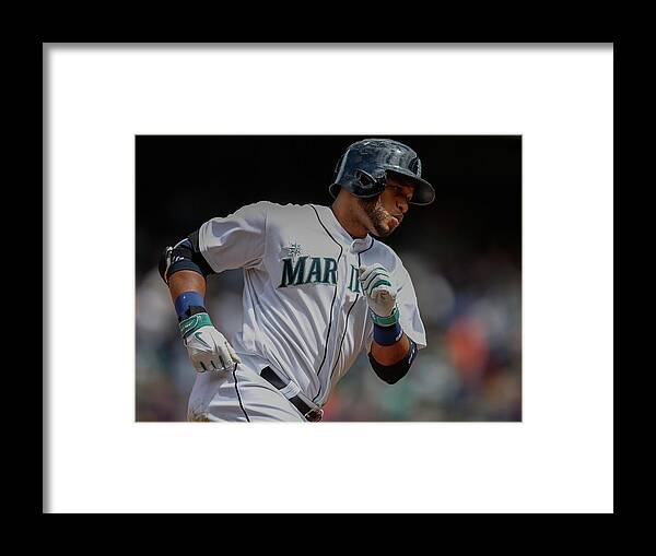 American League Baseball Framed Print featuring the photograph Cleveland Indians V Seattle Mariners #9 by Otto Greule Jr