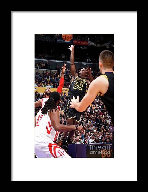 Andre Ingram Framed Print featuring the photograph Houston Rockets V Los Angeles Lakers by Andrew D. Bernstein