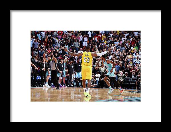 Nba Pro Basketball Framed Print featuring the photograph Lebron James by Brian Babineau
