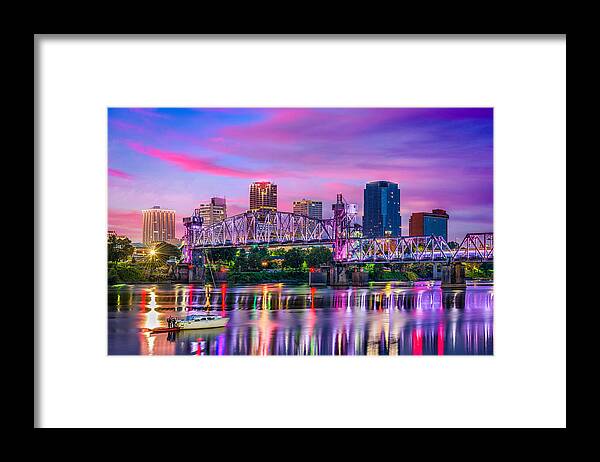 Landscape Framed Print featuring the photograph Little Rock, Arkansas, Usa Downtown #9 by Sean Pavone
