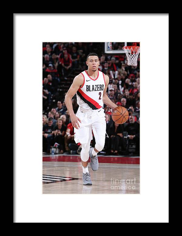 Wade Baldwin Iv Framed Print featuring the photograph New Orleans Pelicans V Portland Trail by Sam Forencich