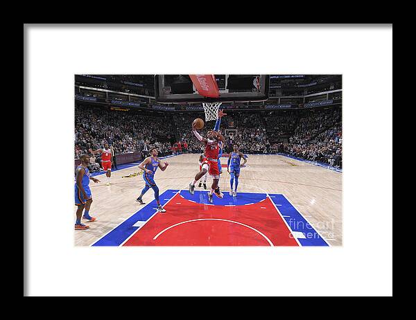 Nba Pro Basketball Framed Print featuring the photograph Oklahoma City Thunder V Sacramento Kings by Rocky Widner