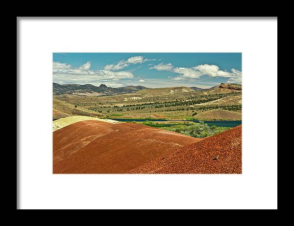 Black Framed Print featuring the photograph Painted Hills, John Day Fossil Beds #9 by Michel Hersen