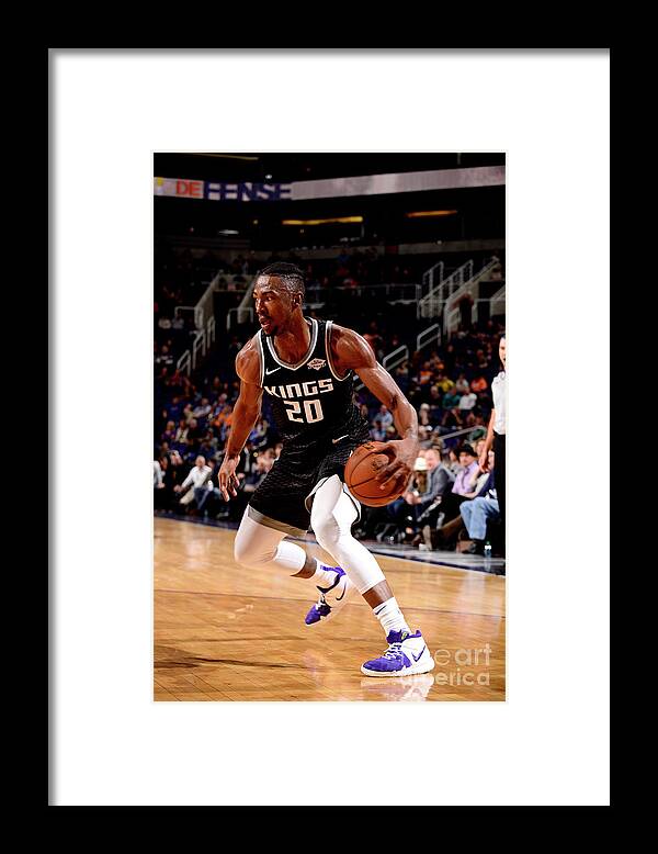 Nba Pro Basketball Framed Print featuring the photograph Sacramento Kings V Phoenix Suns by Barry Gossage