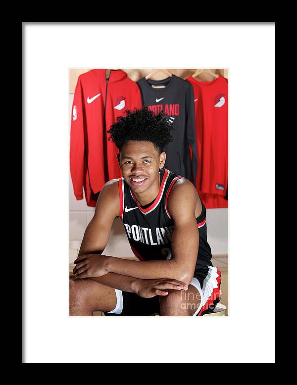 Anfernee Simons Framed Print featuring the photograph 2018 Nba Rookie Photo Shoot by Nathaniel S. Butler