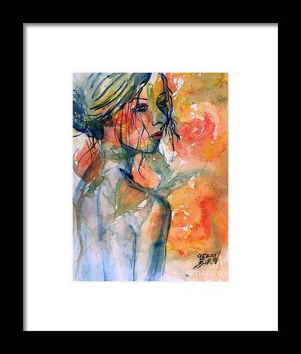 932019 Framed Print featuring the painting 932029 by Han in Huang wong