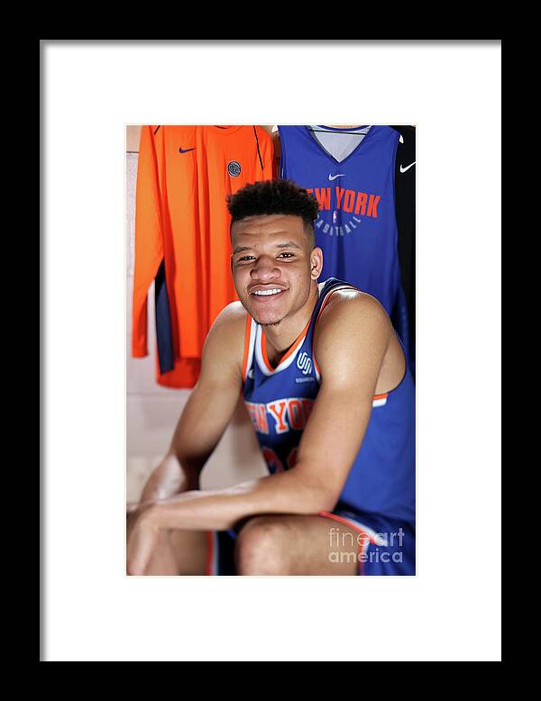 Kevin Knox Framed Print featuring the photograph 2018 Nba Rookie Photo Shoot by Nathaniel S. Butler