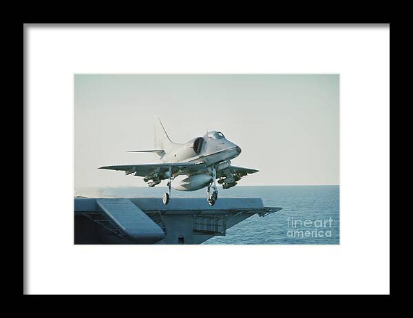 Taking Off Framed Print featuring the photograph A-4 Skyhawk Taking by Bettmann
