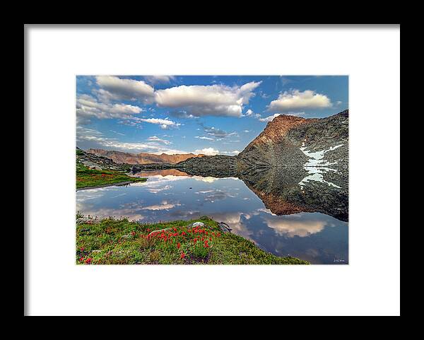 Idaho Scenics Framed Print featuring the photograph A Calm Mountain Lake by Leland D Howard
