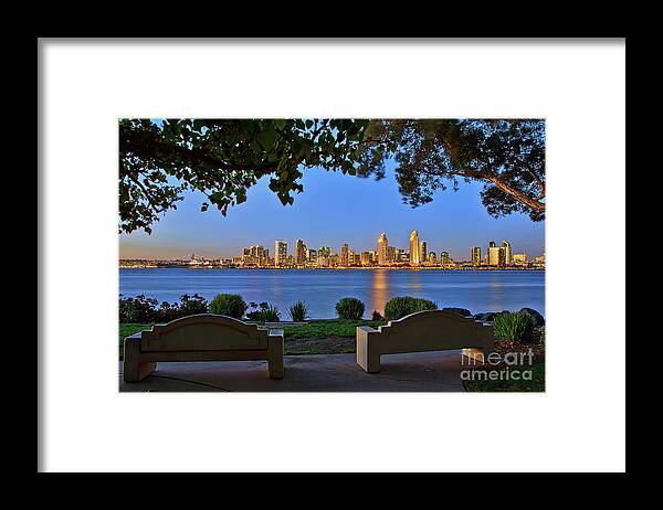 Downtown Framed Print featuring the photograph A Classic View of the San Diego Skyline by Sam Antonio