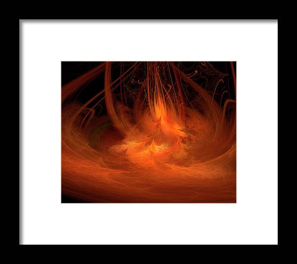 Abstract Framed Print featuring the digital art A Dance of Awakening Life by Ilia -