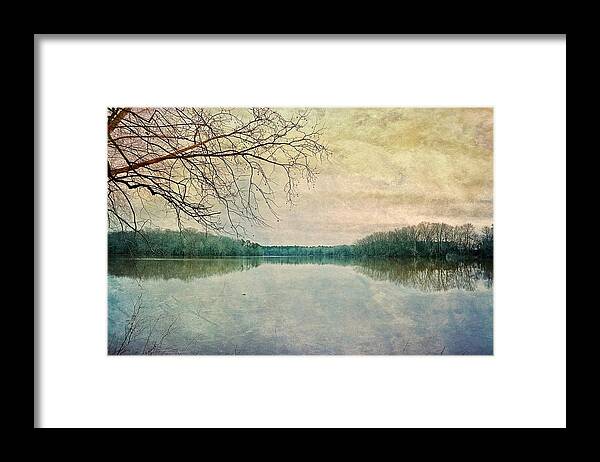Mooresville Framed Print featuring the digital art A December Wheeler Lake by Steven Gordon