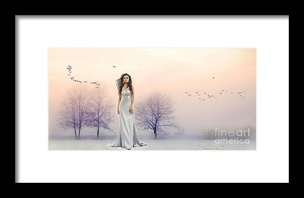 Landscape Framed Print featuring the photograph A hazy shade of Winter by Kira Bodensted