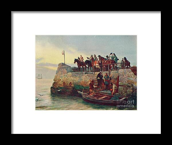 Horse Framed Print featuring the drawing A Lost Cause The Flight Of James II by Print Collector