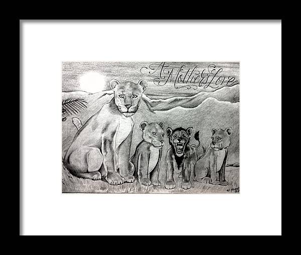 Mexican American Art Framed Print featuring the drawing A Motherz Pride by Joseph Lil Man Valencia