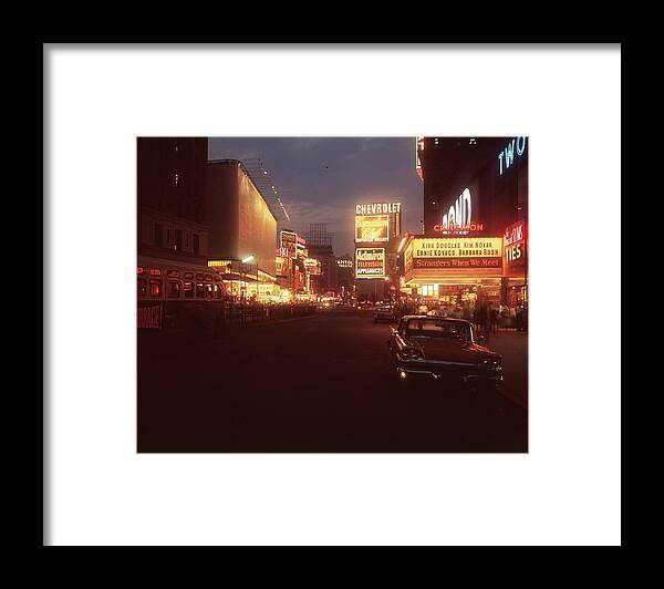 Broadway Framed Print featuring the photograph A Night In New York by Hulton Archive