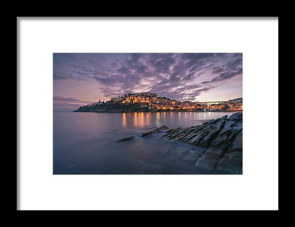Kavala Framed Print featuring the photograph A Peaceful Evening II by Elias Pentikis