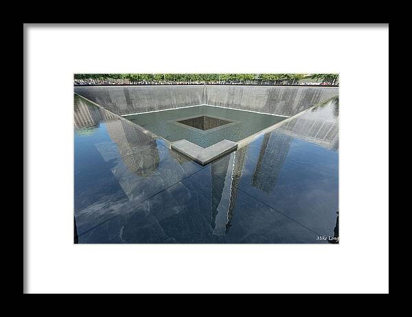 911 Memorial Framed Print featuring the photograph A Place For Reflection by Mike Long