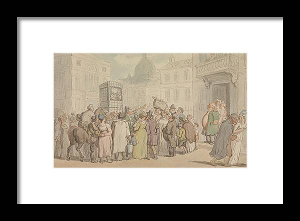 19th Century Art Framed Print featuring the drawing A Punch and Judy Show by Thomas Rowlandson