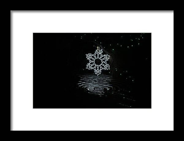 Snowflake Framed Print featuring the photograph A Ripple of Christmas Cheer by Colleen Cornelius