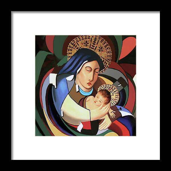 God Art Framed Print featuring the painting A Savior Is Born by Anthony Falbo