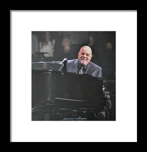 Billy Joel Framed Print featuring the photograph A smiling Billy Joel by Alan Goldberg