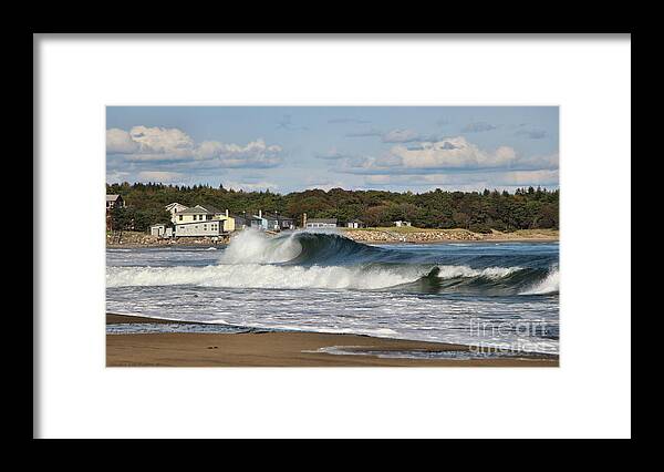 Landscape Framed Print featuring the photograph A Surfers Paradise At Popham Beach by Sandra Huston