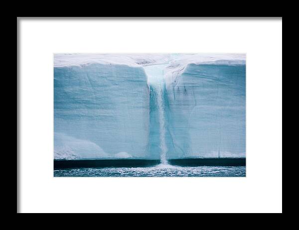 Melting Framed Print featuring the photograph A Waterfall Is Created By A Melting by Mint Images/ Art Wolfe