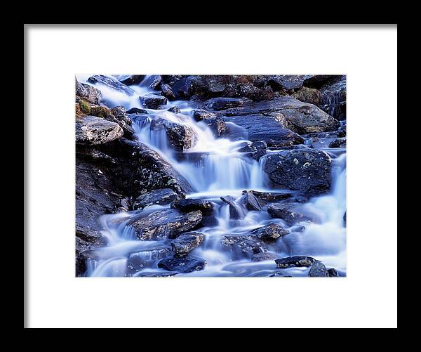 Sweden Framed Print featuring the photograph A Waterfall, Sweden by photographers, Martin, &, Alex