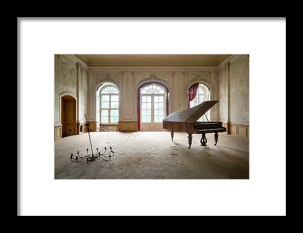Urban Framed Print featuring the photograph Abandoned Grand Piano by Roman Robroek
