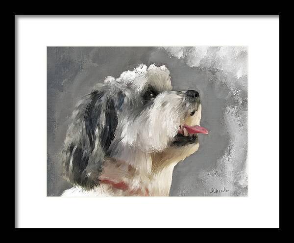 Dog Framed Print featuring the painting Abby 2 by Diane Chandler