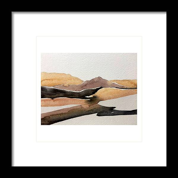 Desert Framed Print featuring the painting Abstract Desert by Luisa Millicent
