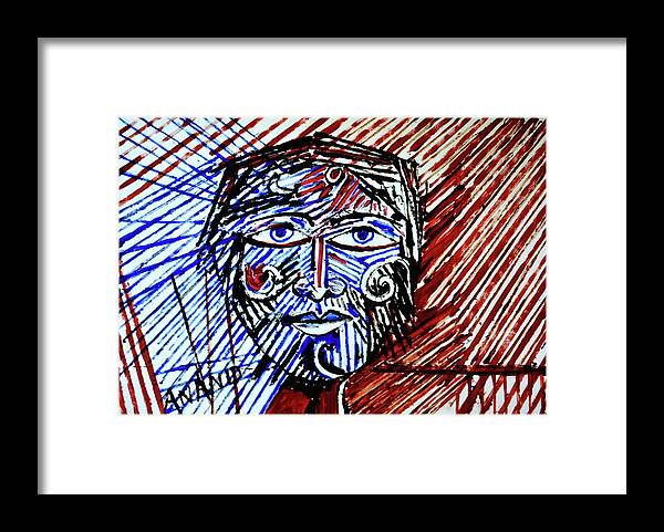 Abstract Expression-7 Framed Print featuring the painting Abstract Expression-7 by Anand Swaroop Manchiraju