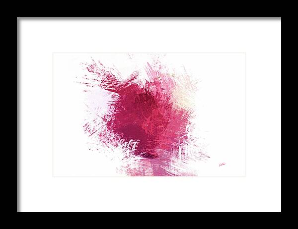 Abstract Framed Print featuring the painting Abstract in shades of red - DWP1952018 by Dean Wittle