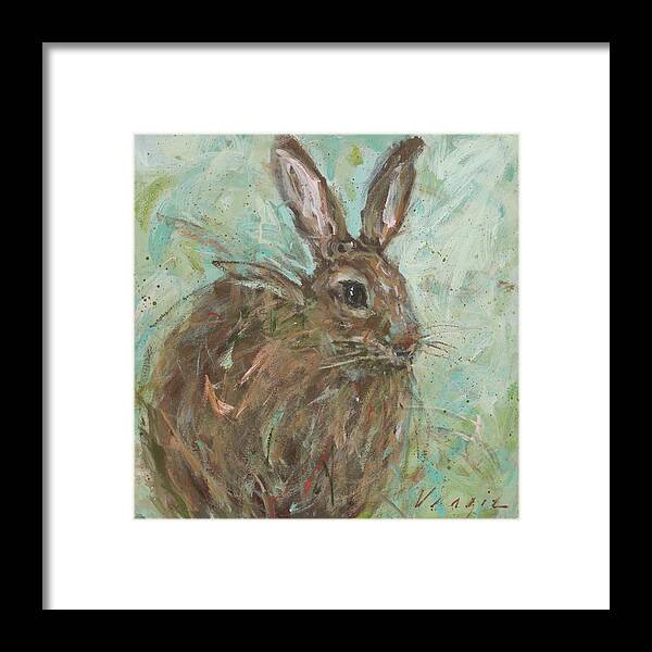 Abstract Rabbit 1 Framed Print featuring the painting Abstract Rabbit 1 by Mary Miller Veazie