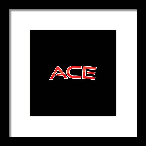Ace Framed Print featuring the digital art Ace by TintoDesigns