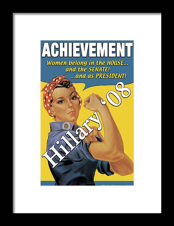 Achievement Framed Print featuring the painting Achievement - Hillary '08 by Wilbur Pierce