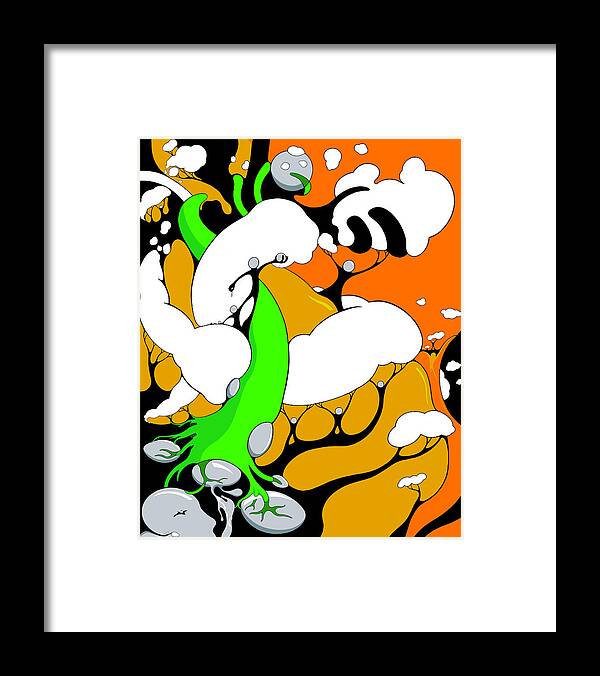 Clouds Framed Print featuring the drawing Activate by Craig Tilley