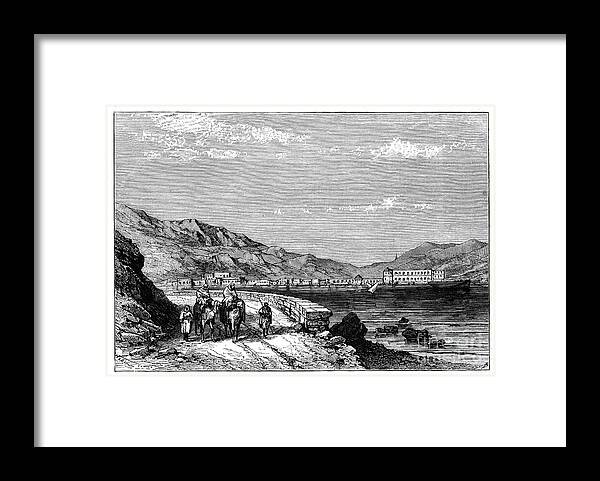 Engraving Framed Print featuring the drawing Aden, Yemen, C1890 by Print Collector